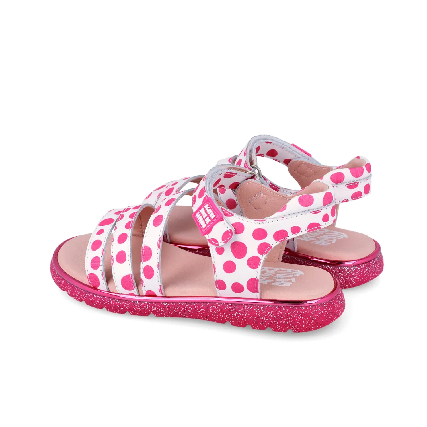 SANDALIA ESTAMPADA BLANCO Y FUCSIA - Image 2