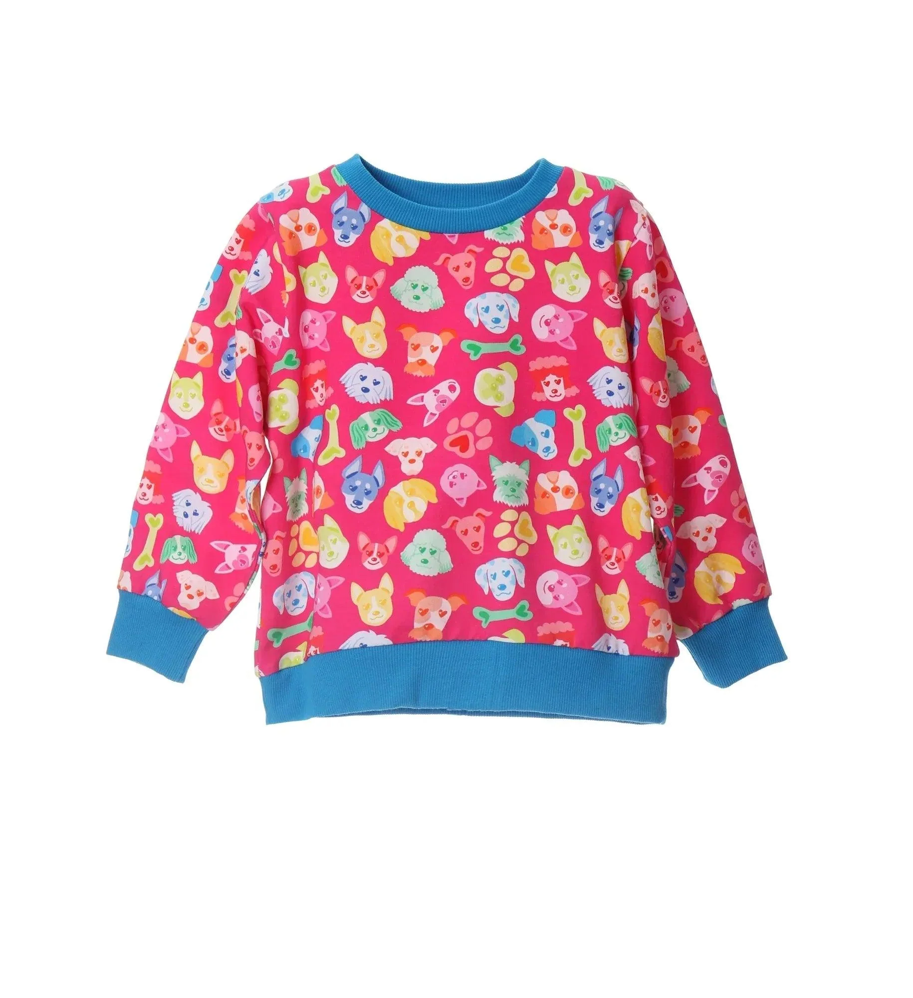 SUDADERA ESTAMPADA PERRITOS COLORES