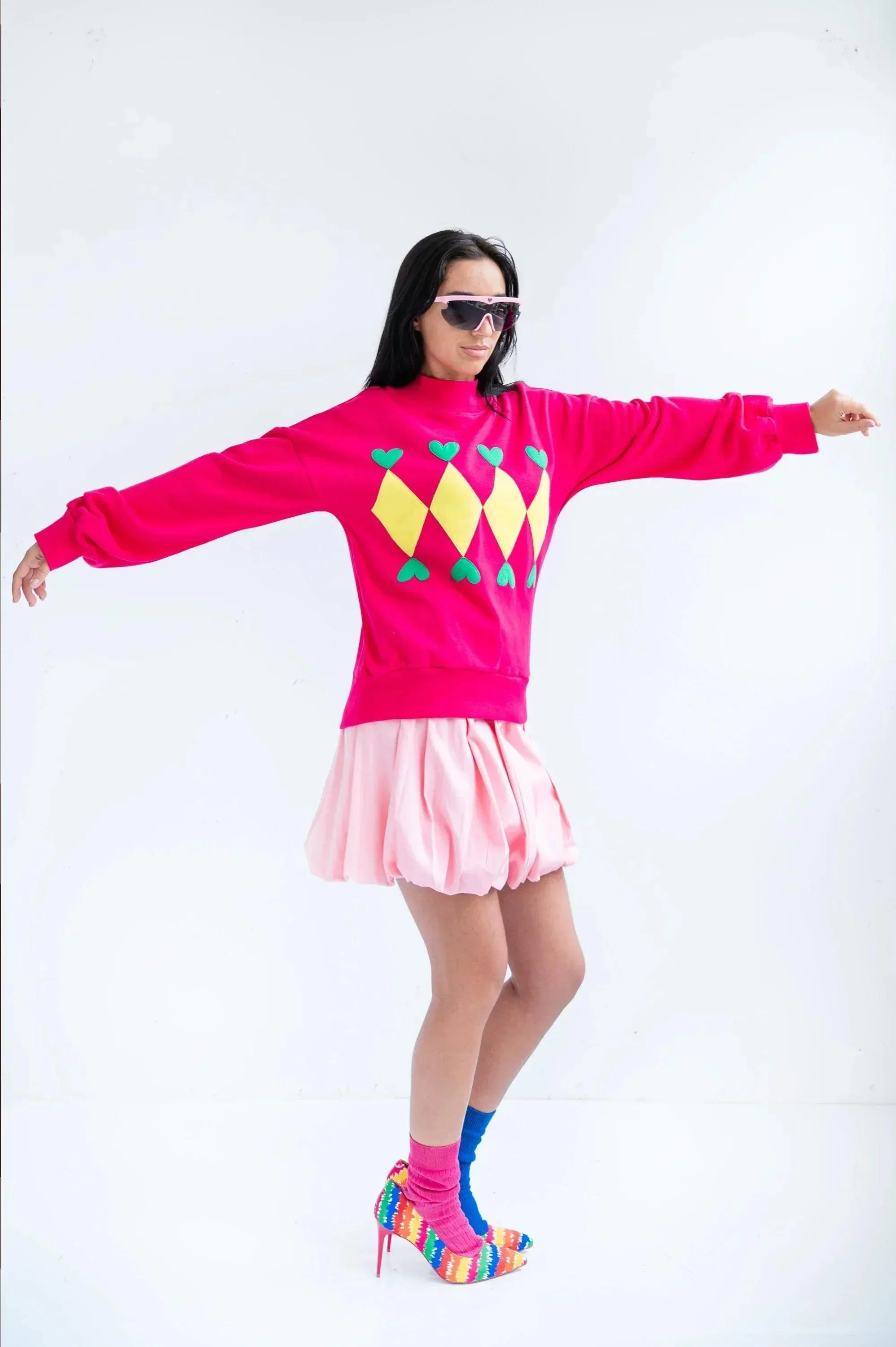 SUDADERA FUCSIA ROMBOS - Image 3