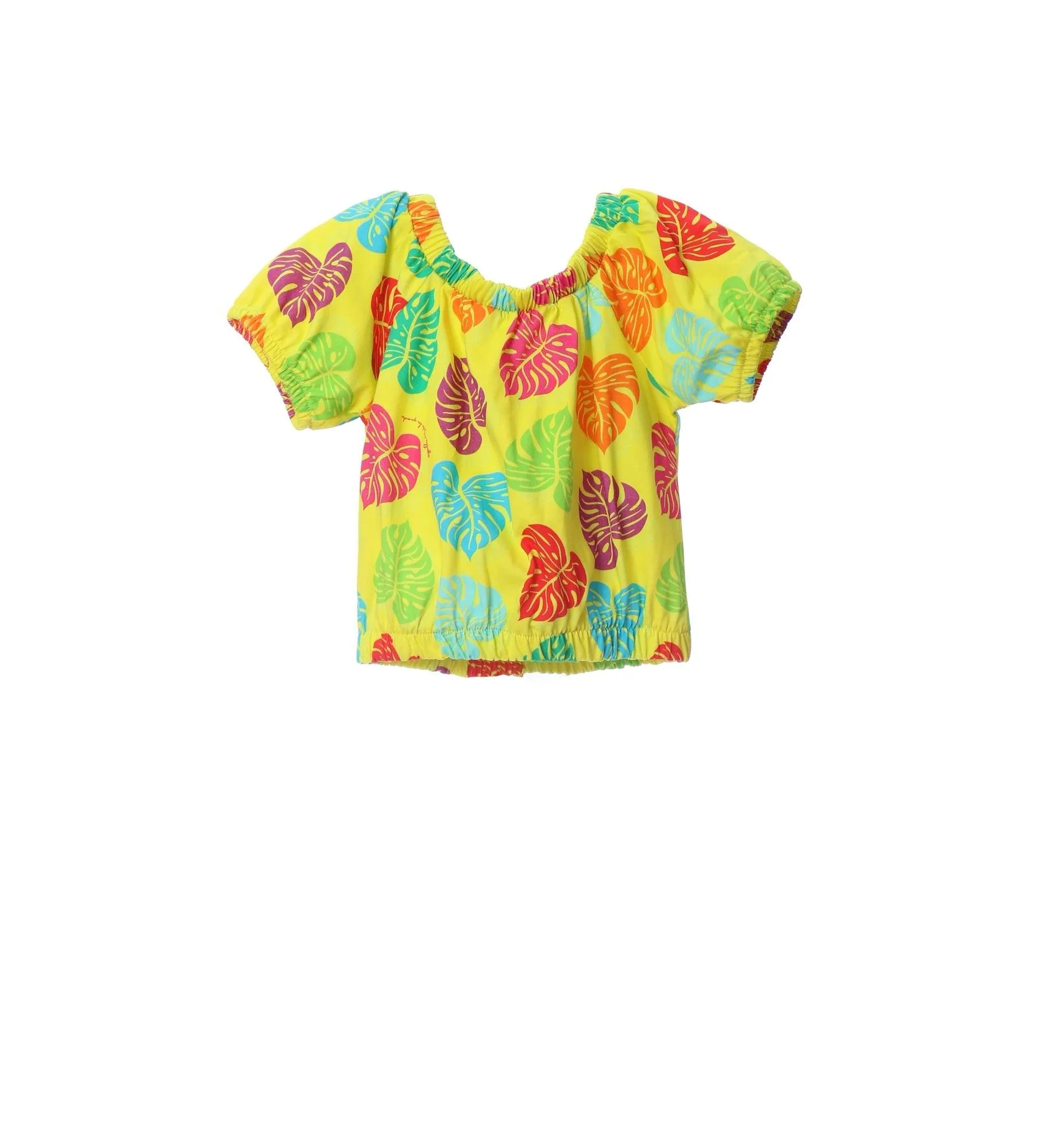 TOP CAMISETA HAWAIANO HOJAS COLORES