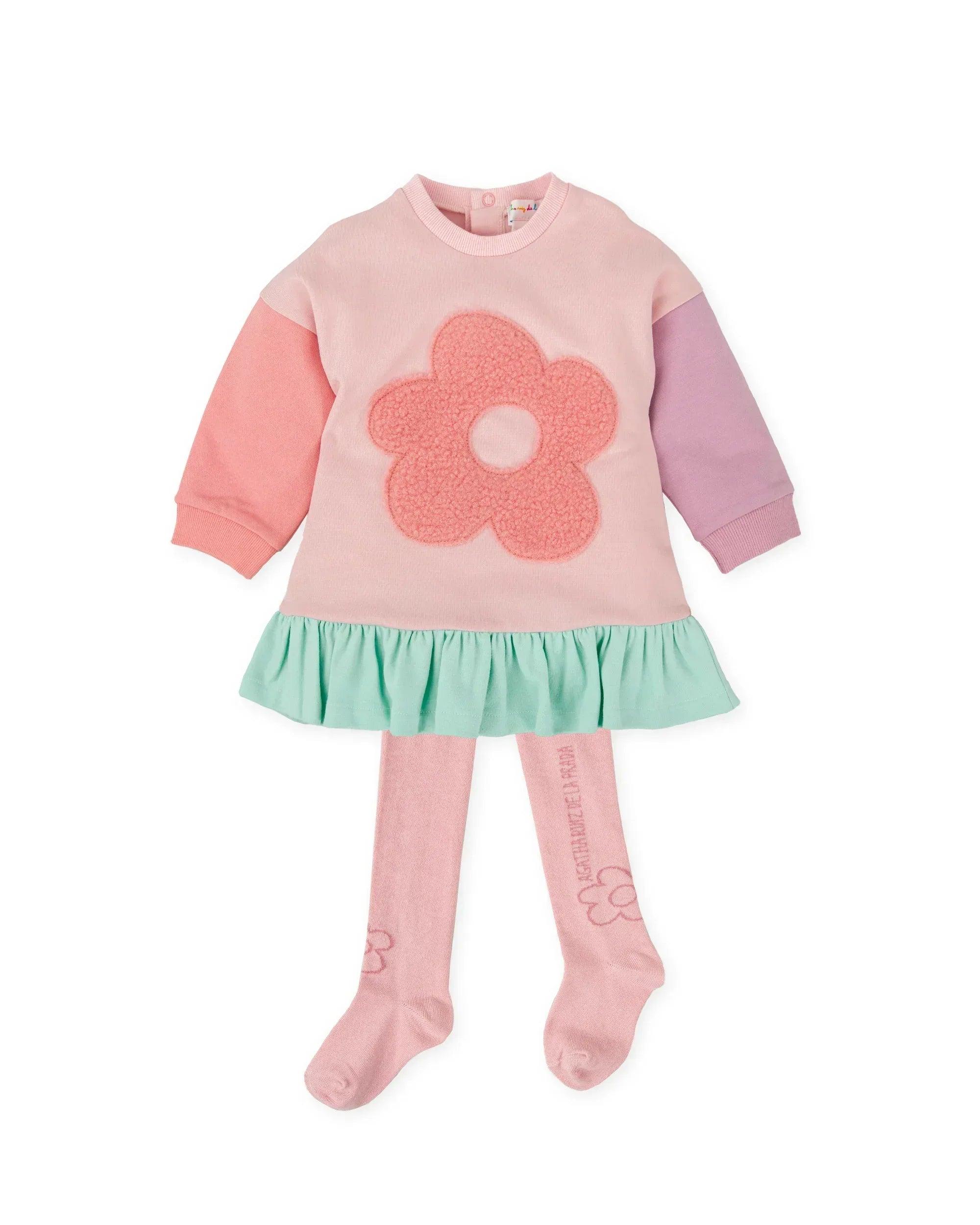 VESTIDO FLOR ROSA CON LEOTARDOS - Image 4