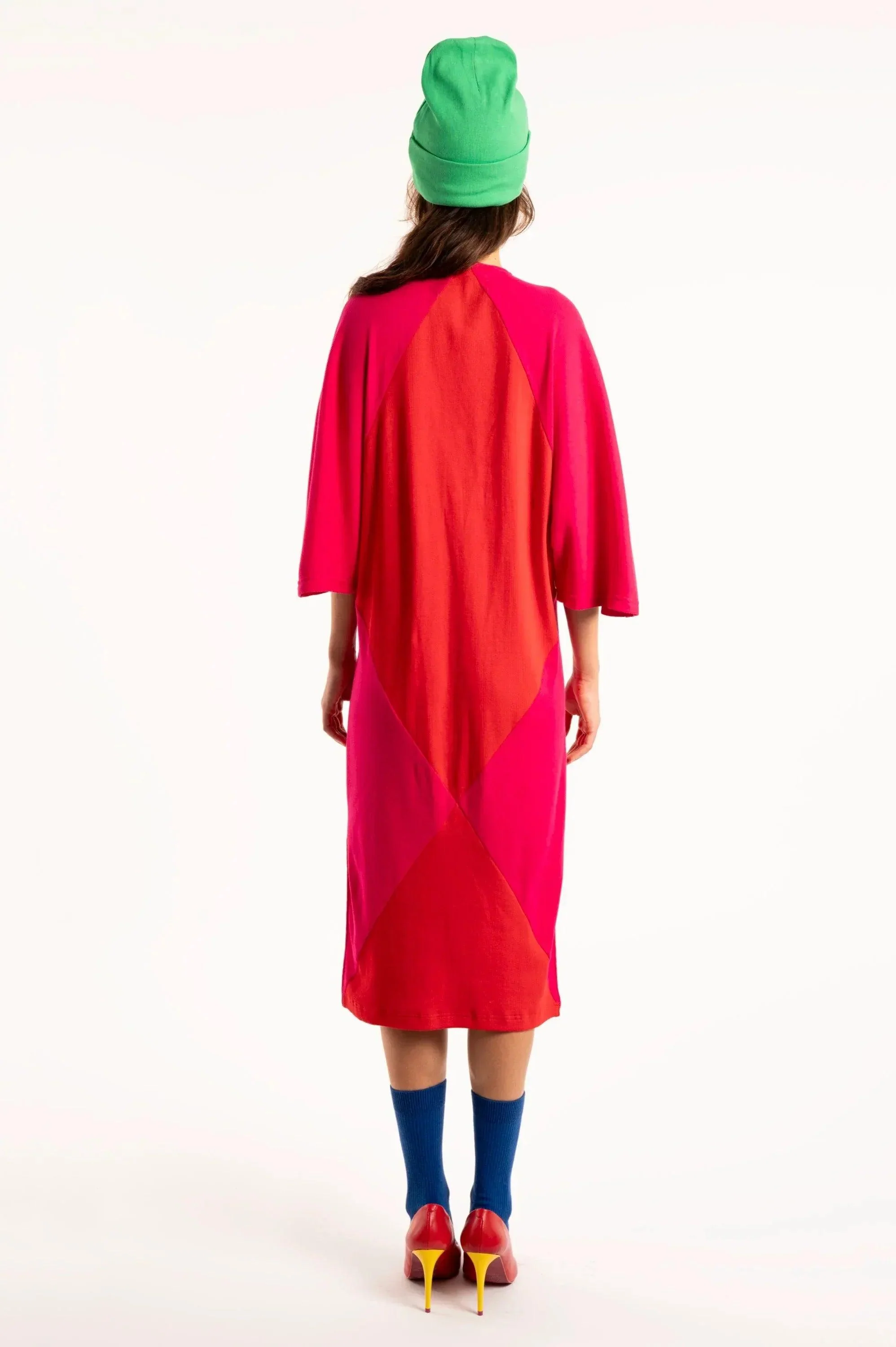 VESTIDO FUCSIA LARGO ROMBO - Image 4