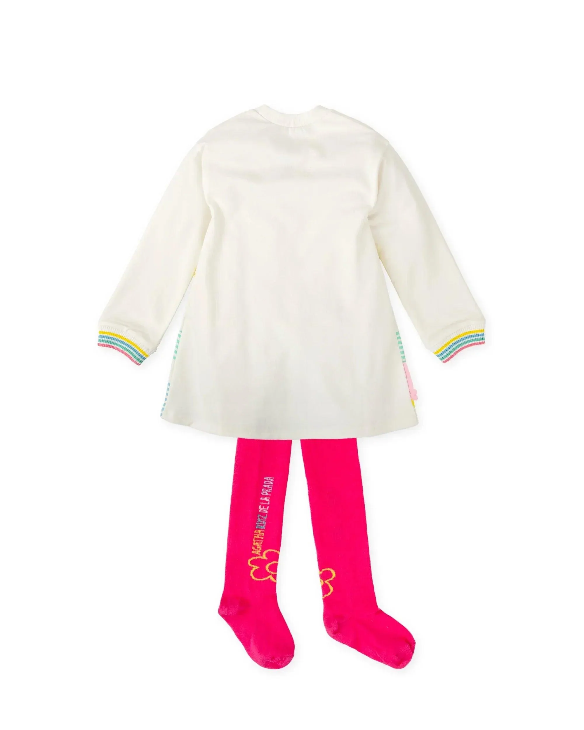 VESTIDO ICONOS BLANCO CON LEOTARDOS - Image 3