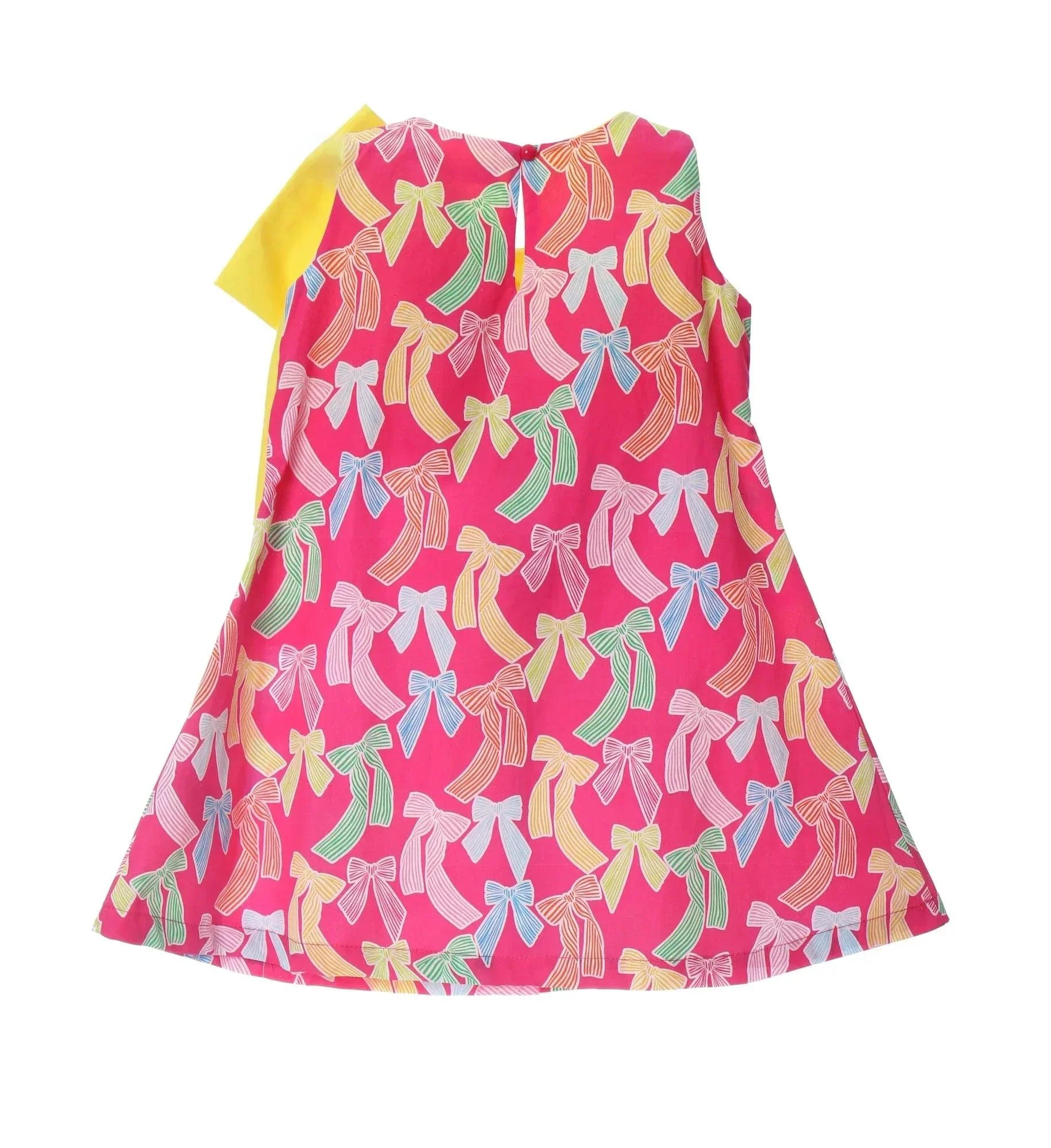 VESTIDO LAZO AMARILLO FUCSIA LAZOS - Image 2