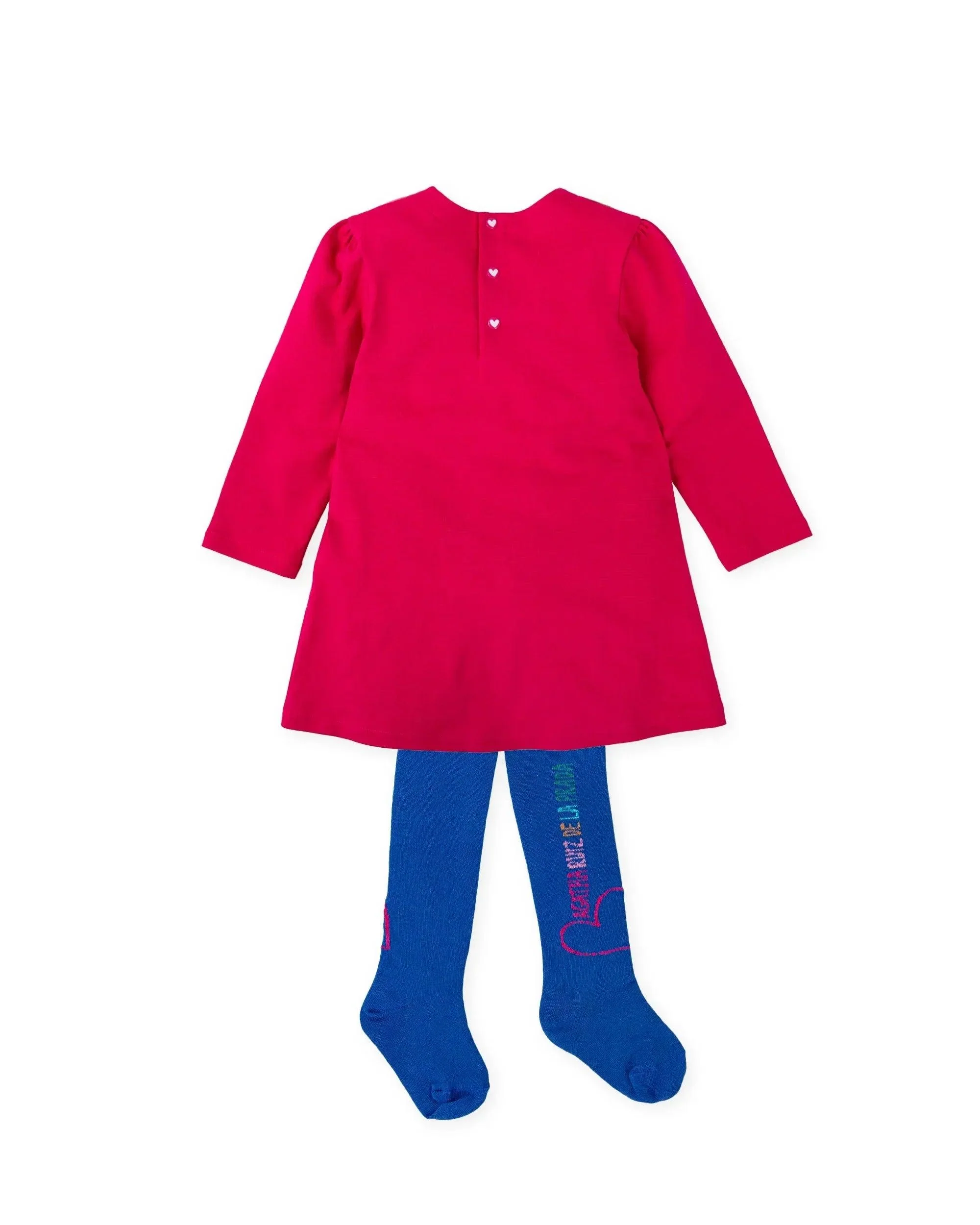 VESTIDO LAZOS FUCSIA CON LEOTARDOS - Image 3