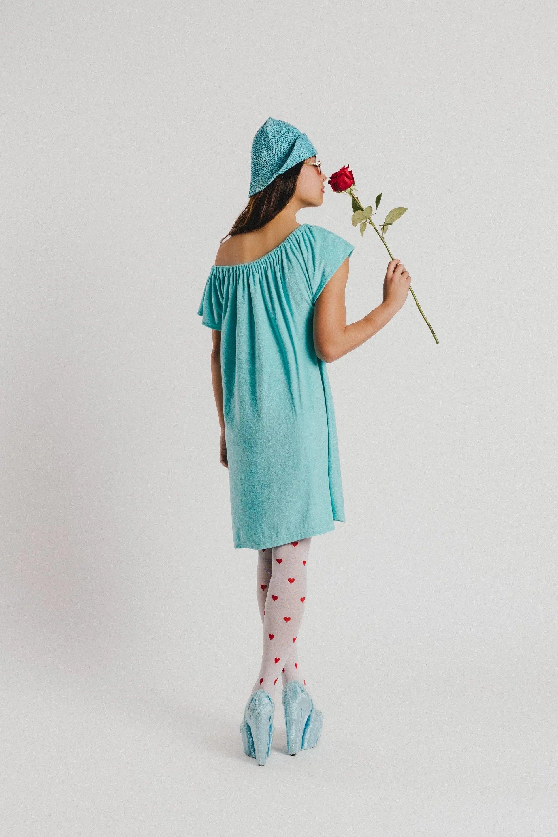 VESTIDO RIZO TURQUESA - Image 3