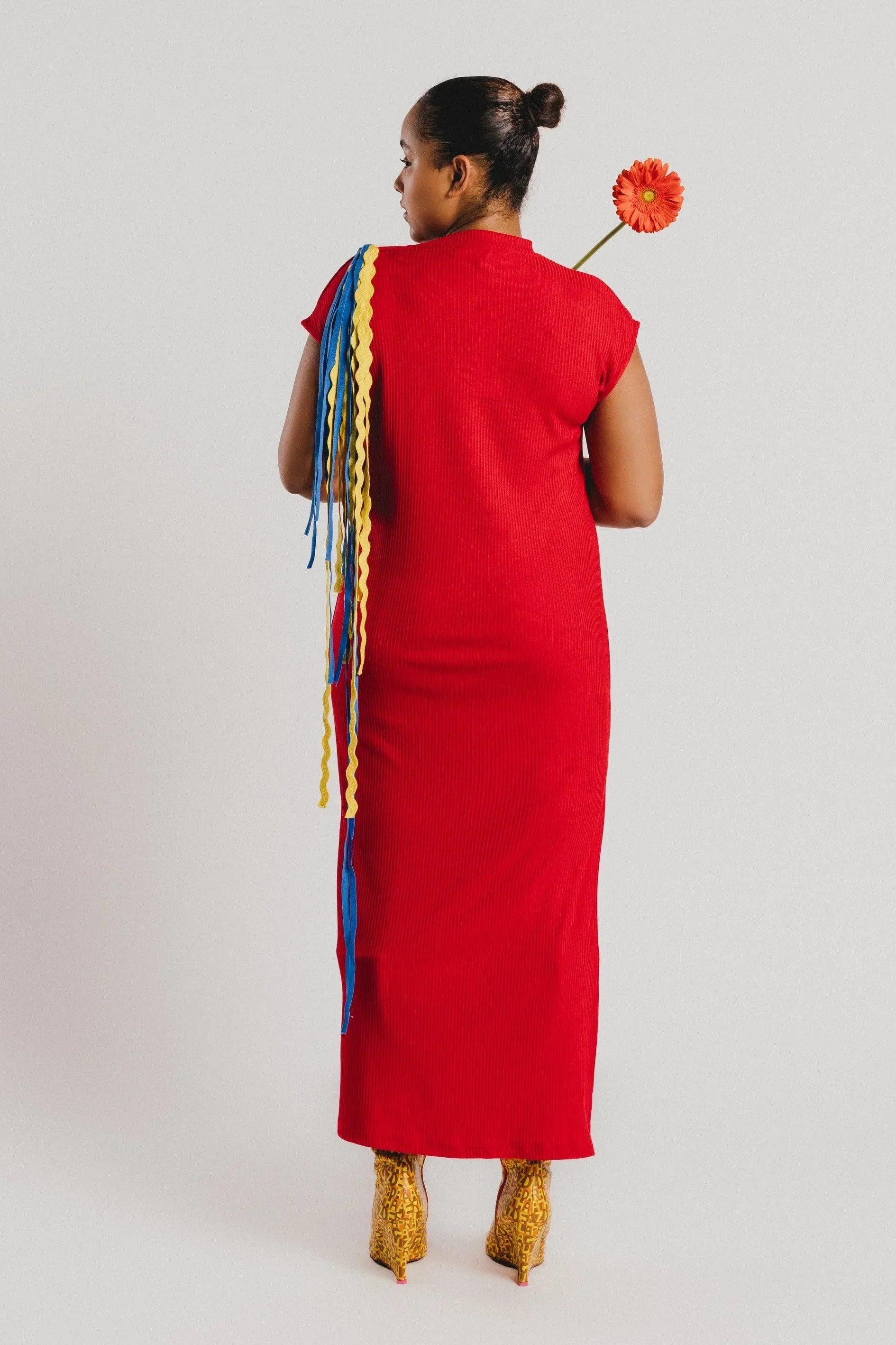 VESTIDO ROJO GALLOS - Image 8