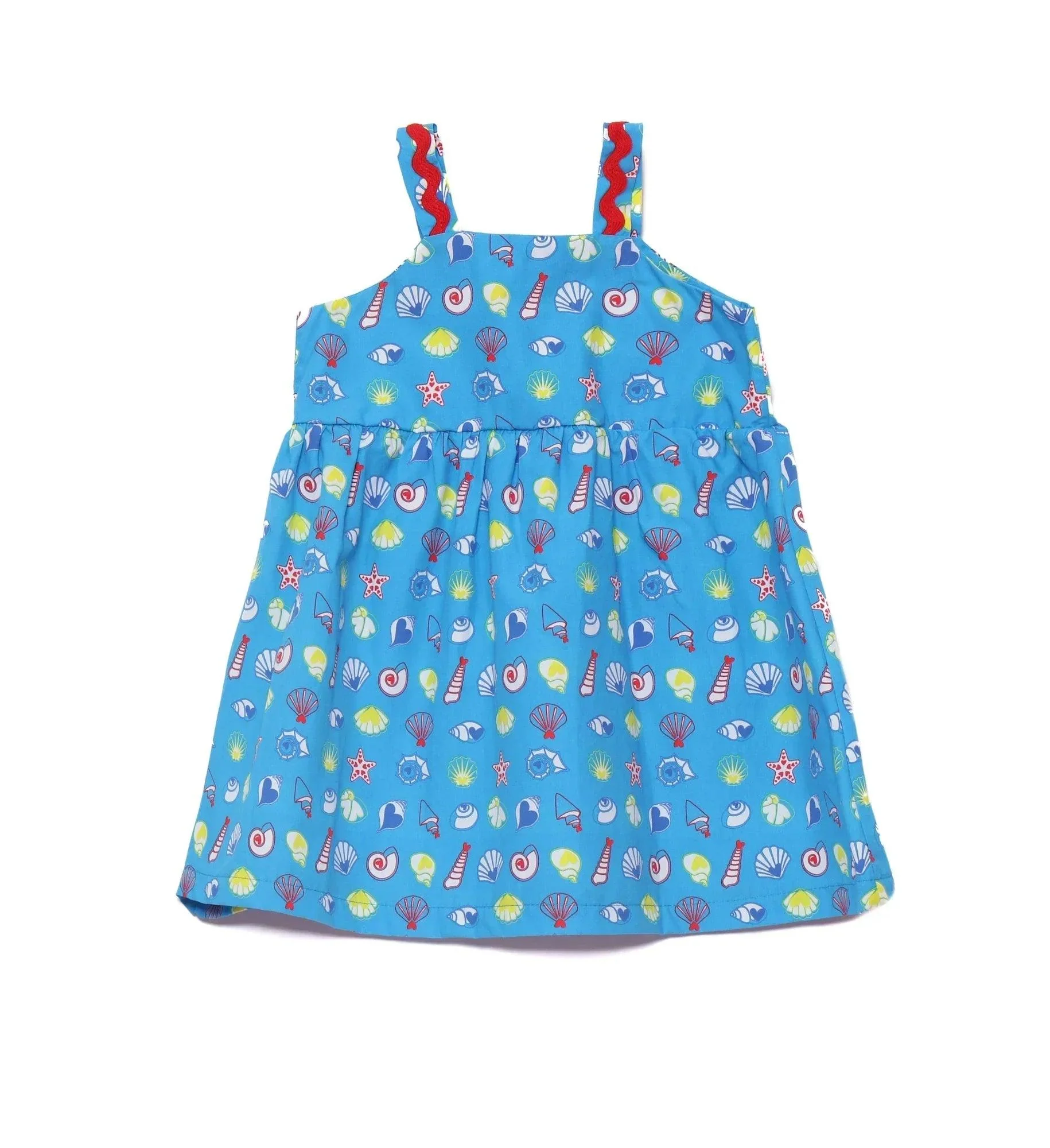 VESTIDO TIRANTES AZUL CONCHAS