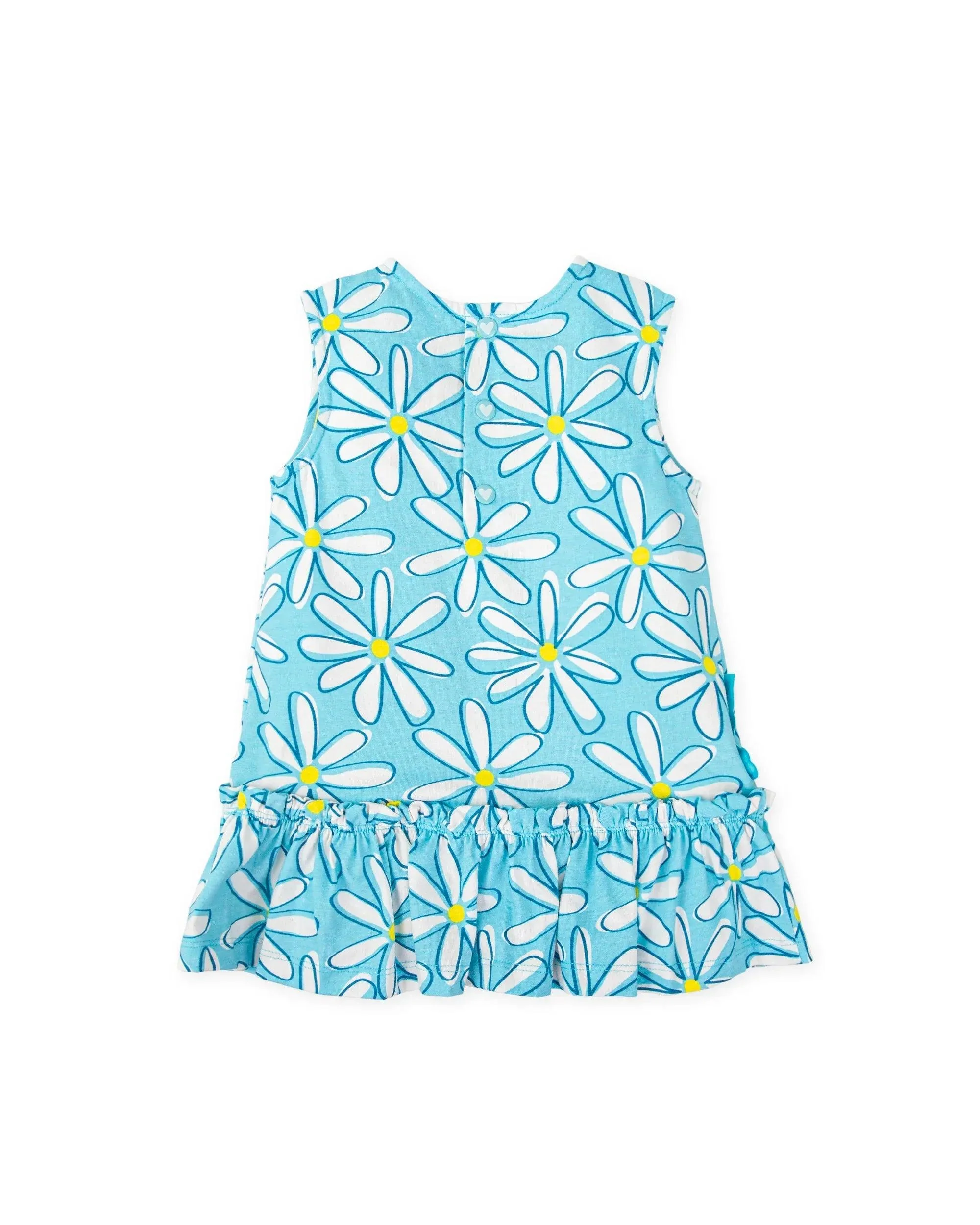 VESTIDO TIRANTES MARGARITAS AZUL - Image 2