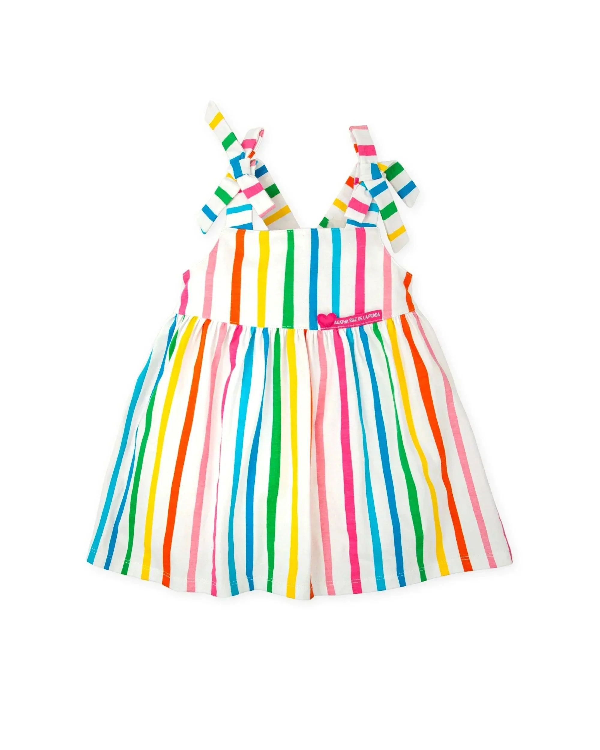 VESTIDO TIRANTES RAYAS VERTICALES DE COLORES