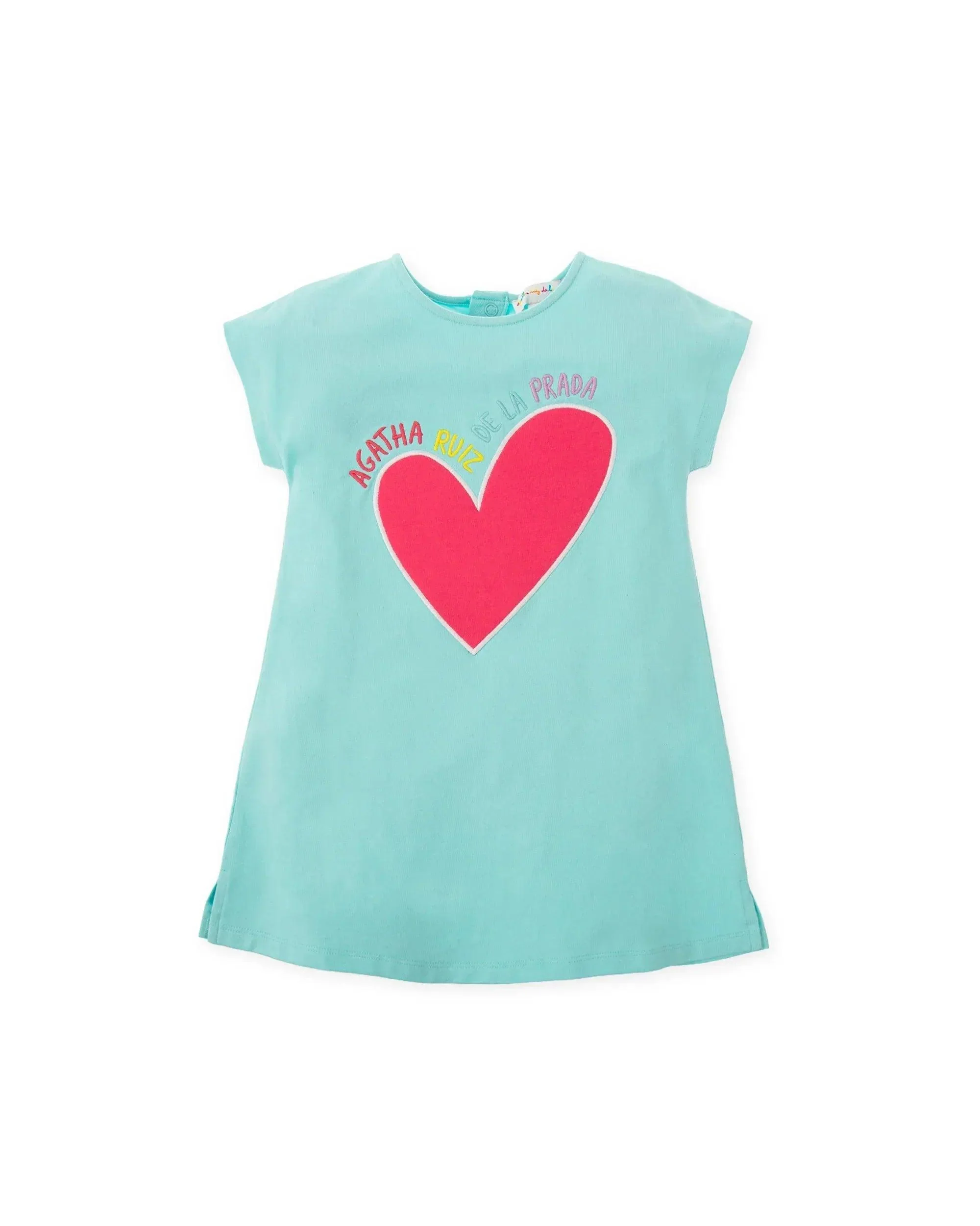 VESTIDO TURQUESA CORAZON
